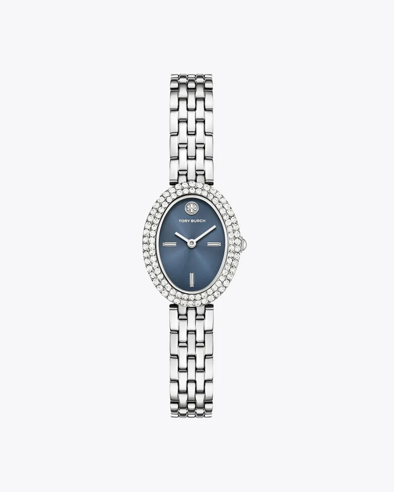 Tory Burch Damen Ovale Armbanduhr Blue