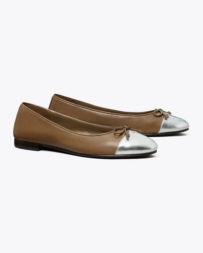 Tory Burch Damen Cap-Toe Ballet Wild
