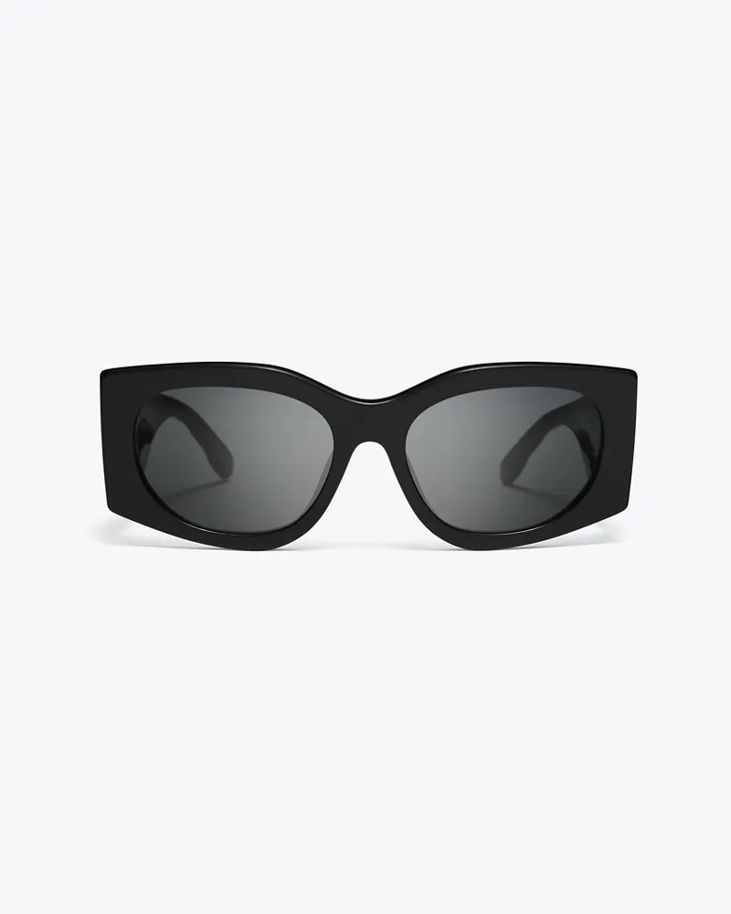 Tory Burch Damen Kira Rectangle Sunglasses Black