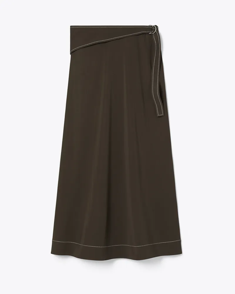 Tory Burch Damen Jerseyrock mit Gürtel Deep