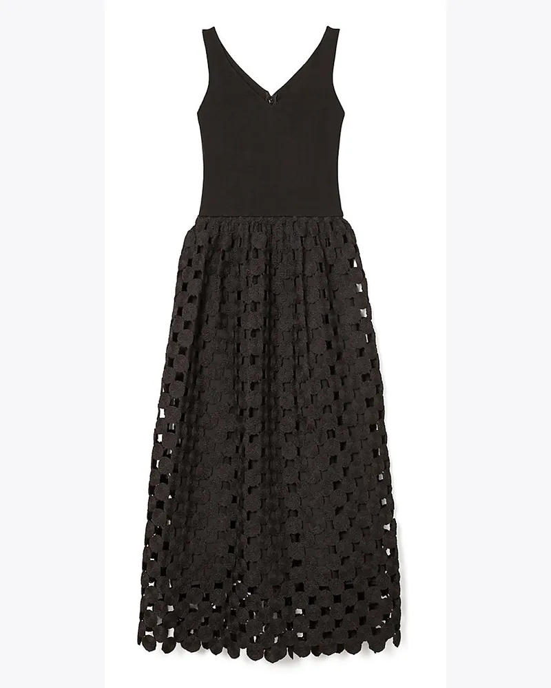 Tory Burch Wool Guipure Dress Black