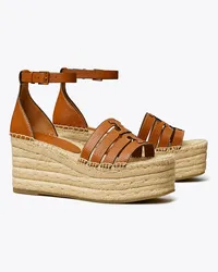 Tory Burch Ines Multi-Strap Espadrille Wedge Sandal Bourbon