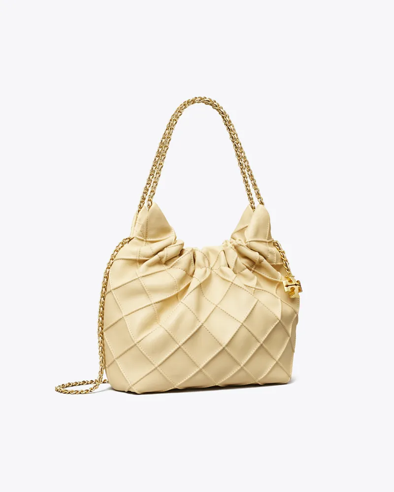 Tory Burch Damen Fleming Mini Bag mit Tunnelzug Vanilla