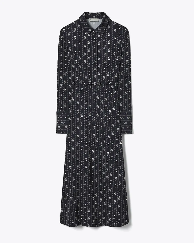 Tory Burch Damen Bedrucktes Hemdkleid aus Jersey Medium
