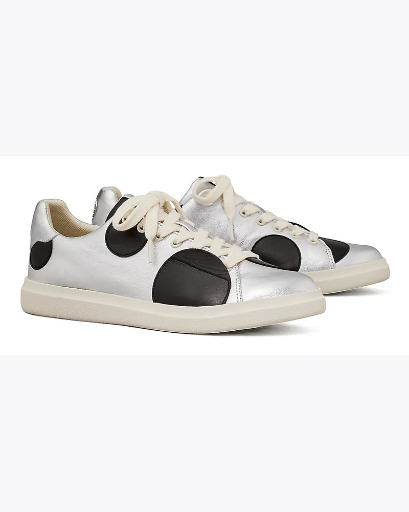 Tory Burch Howell Court Sneaker Mit Polka Dots Silver
