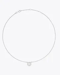 Tory Burch Miller Pavé Logo Delicate Necklace Tory