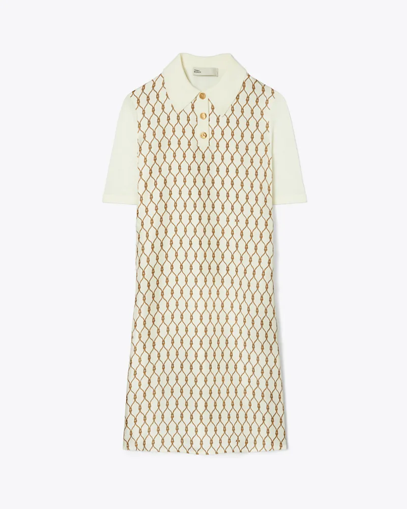 Tory Burch Damen Polokleid mit Vorderseite aus Seide New