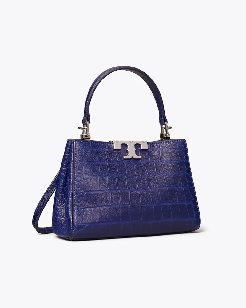 Tory Burch Damen Mini Eleanor Soft Croc-Embossed Satchel Ballpoint