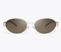 Damen Ovale Miller Sonnenbrille aus Metall
