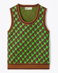 Tory Burch Viscose Jacquard Tank Neon