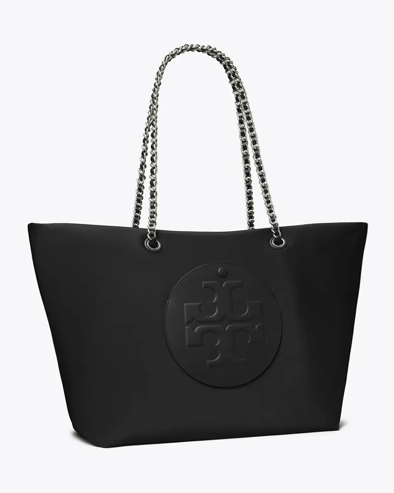 Tory Burch Damen Ella Tote Bag mit Kette Black
