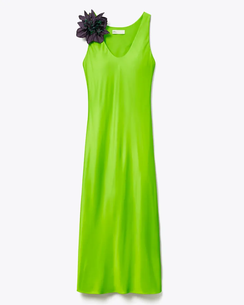 Tory Burch Damen Trägerkleid aus Satin Vivid