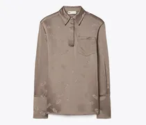 Damen Jacquard-Hemd mit Manschetten