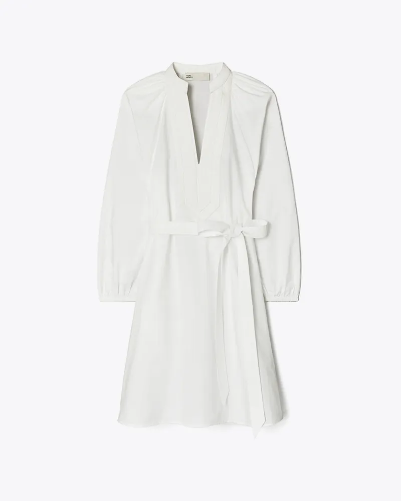 Tory Burch Damen Tunikakleid mit Ballonärmeln White
