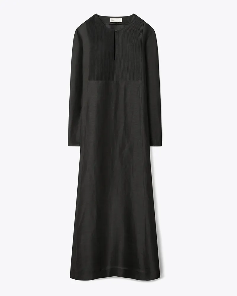 Tory Burch Damen Long Linen Caftan Black