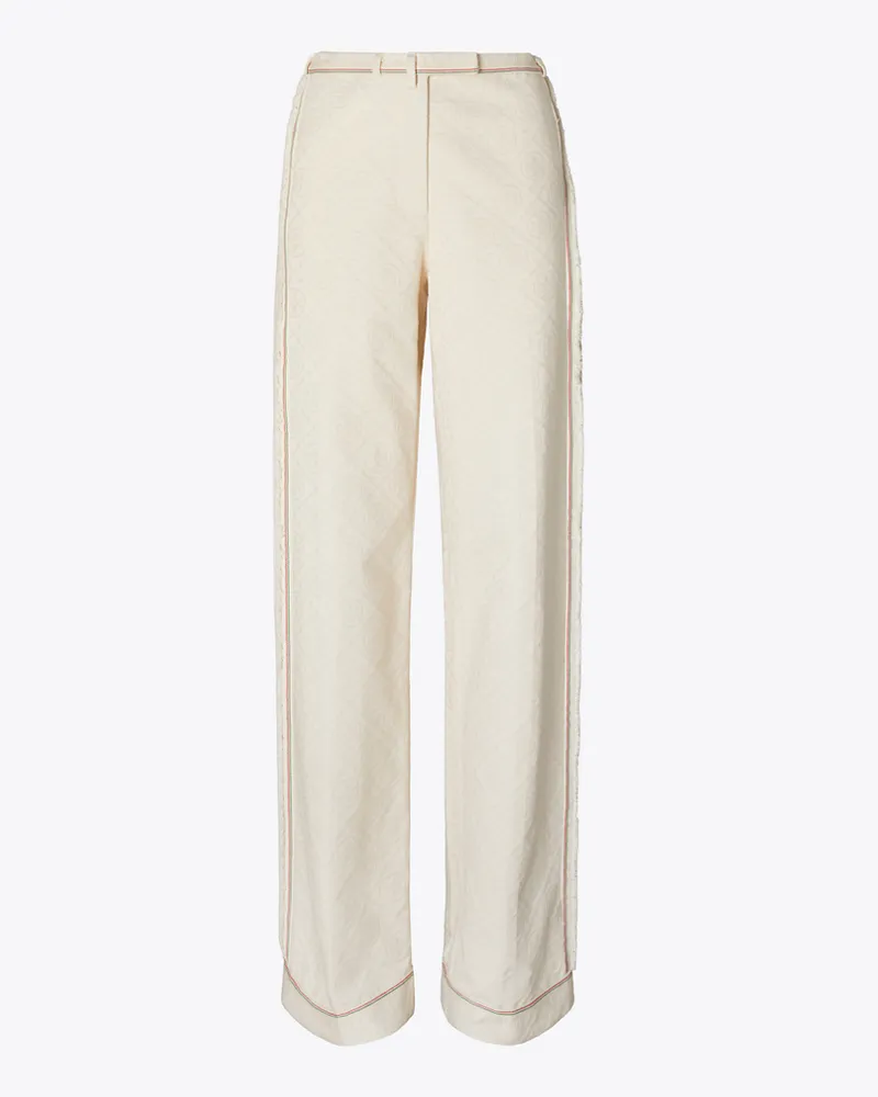Tory Burch Denimhose mit T-Monogramm White