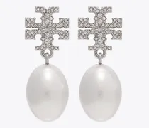 Damen Moondance Pearl and Pavé Drop Earring