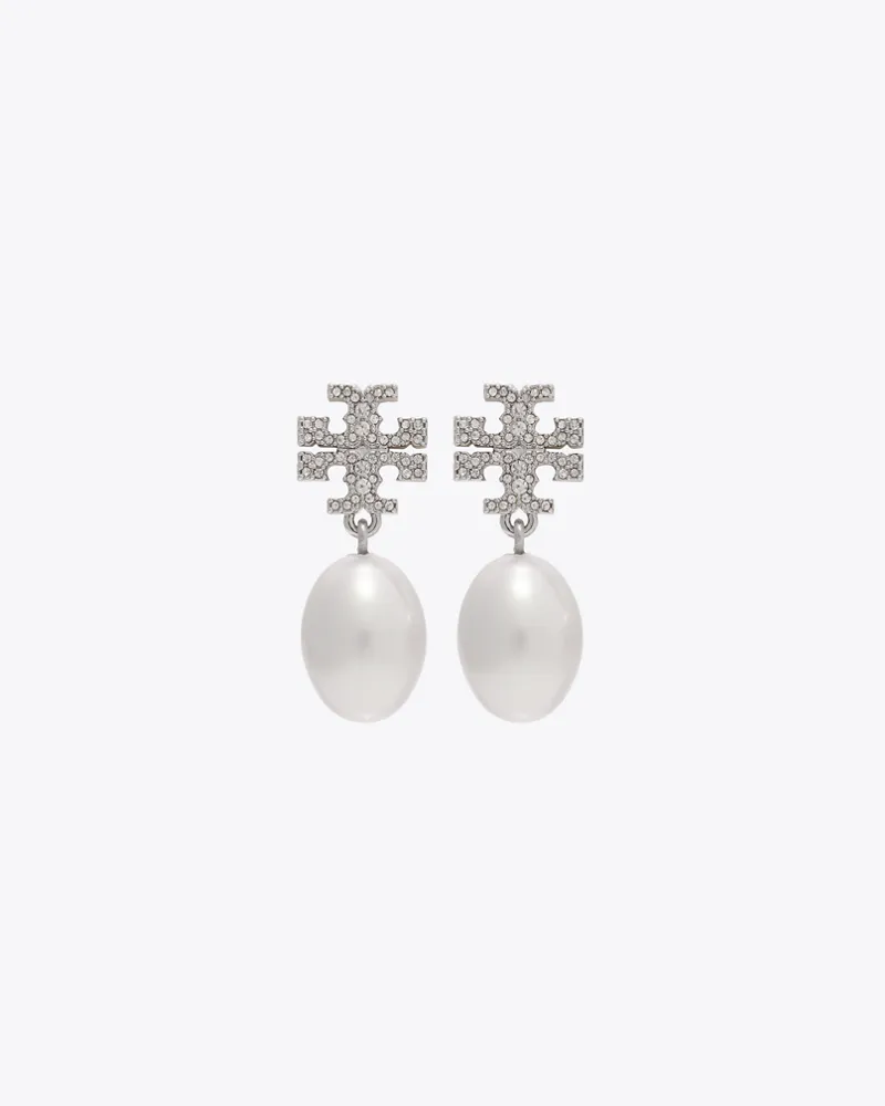 Tory Burch Damen Kira Pavé Pearl Drop Earring Tory