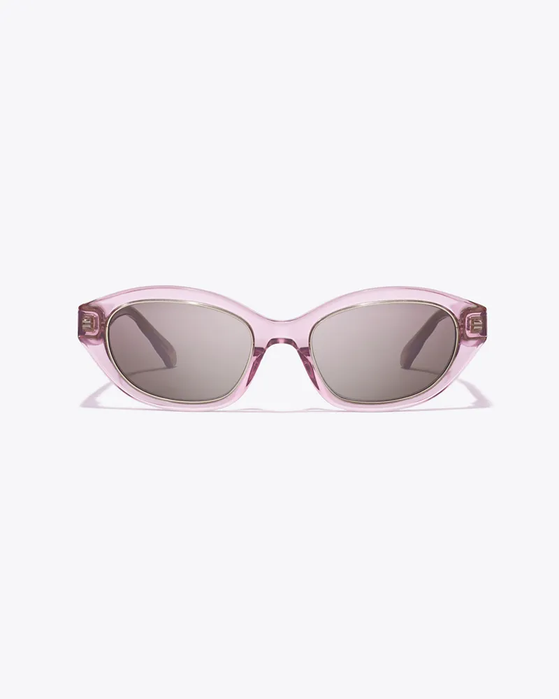 Tory Burch Damen Kira Cateye-Sonnenbrille Transparent