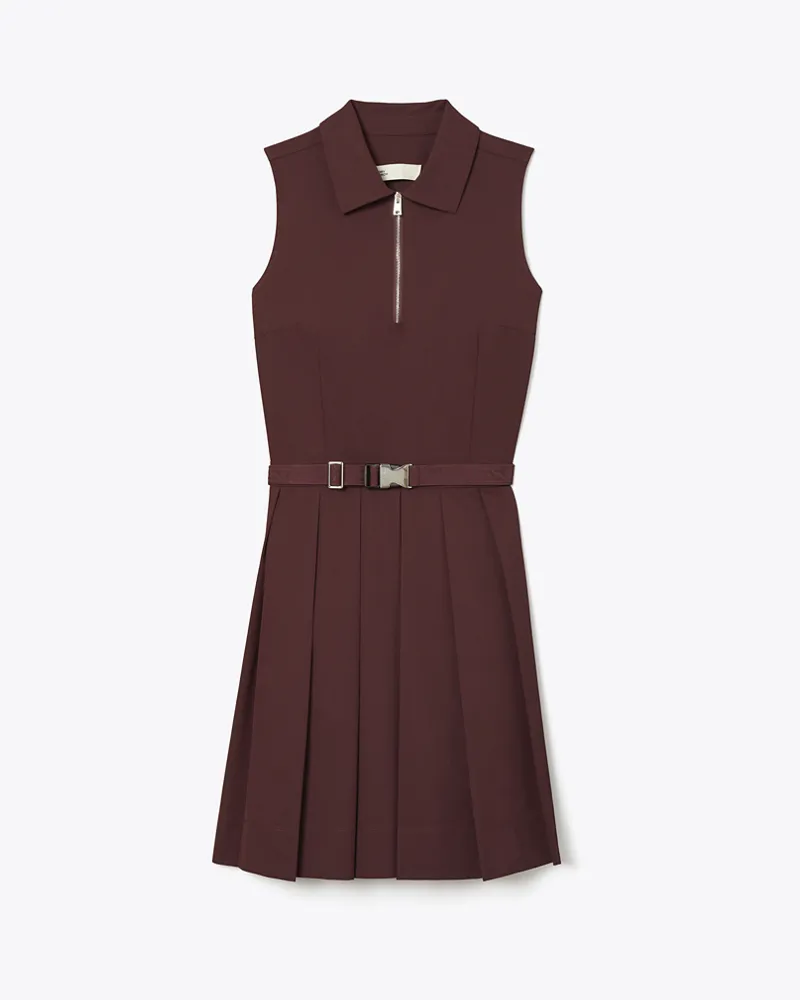 Tory Burch Damen Golfkleid mit Stretchanteil und Falten Dark