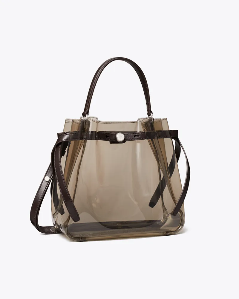 Tory Burch Damen Transparente Romy Bucket Bag Root