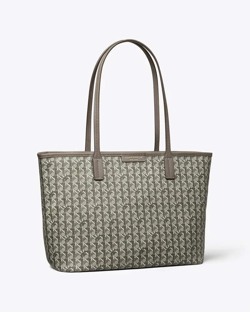 Tory Burch Damen Kleine Ever-Ready Tote Bag mit Reißverschluss in Grau Zinc