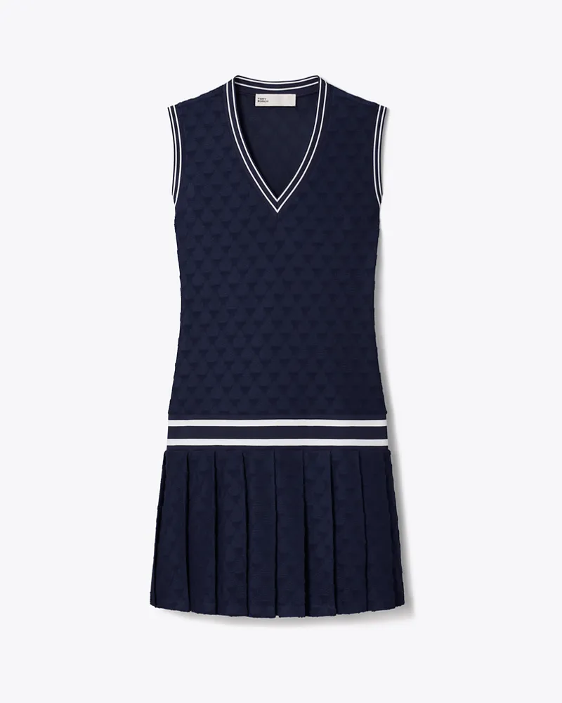 Tory Burch Damen Tenniskleid aus Terry-Jacquard Tory
