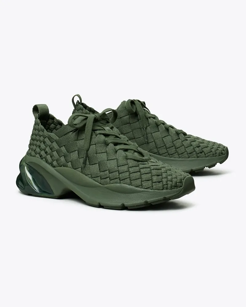 Tory Burch Damen Gewebte Good Luck Sneaker Dark