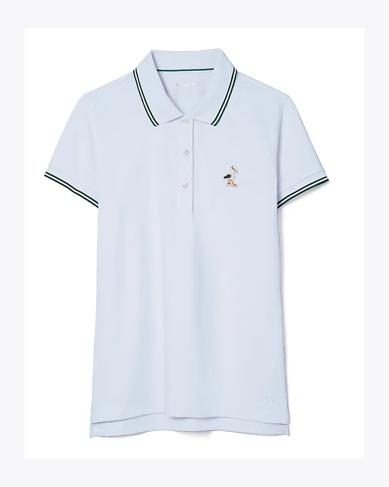 Tory Sport Polo Aus Funktionspiqué Blue