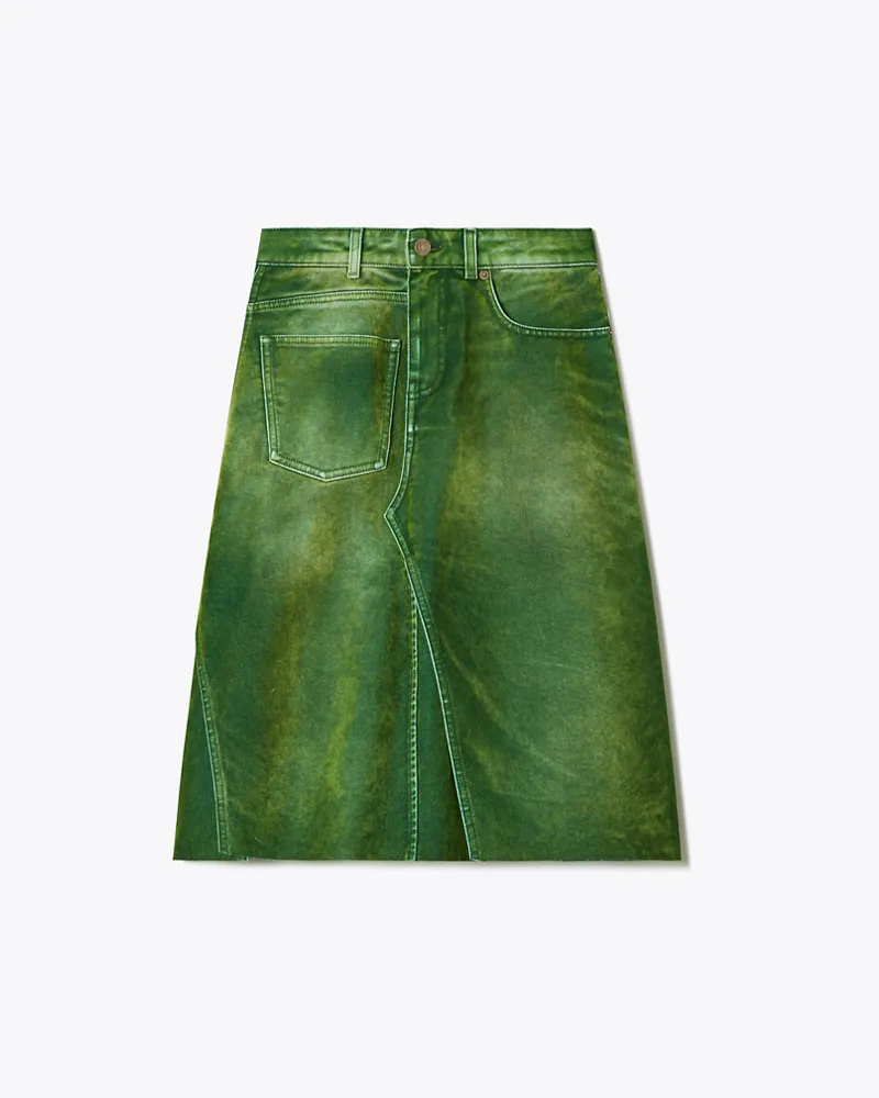Tory Burch Damen Unstrukturierter Jeansrock Soft