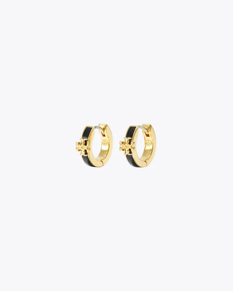 Tory Burch Icon Huggie Ohrring mit Emaille Tory