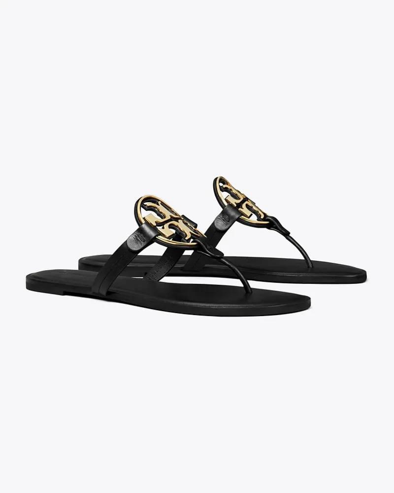 Tory Burch Miller Sandale mit Metall-Logo Perfect