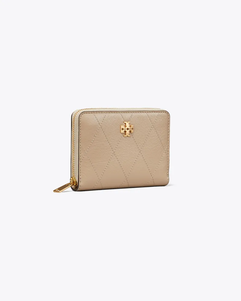 Tory Burch Damen Kleine gesteppte Charlie Geldbörse mit umlaufendem Reißverschluss Soft