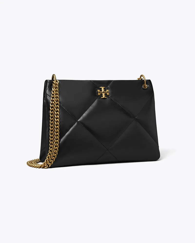 Tory Burch Damen Kleine Kira Schultertasche mit Rautensteppung Black