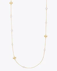 Tory Burch Kira Pearl Delicate Long Necklace Tory