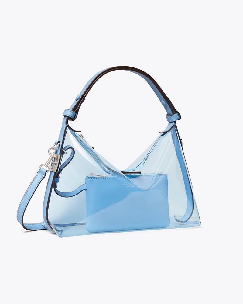 Tory Burch Damen Transparente Mellow Schultertasche Pool