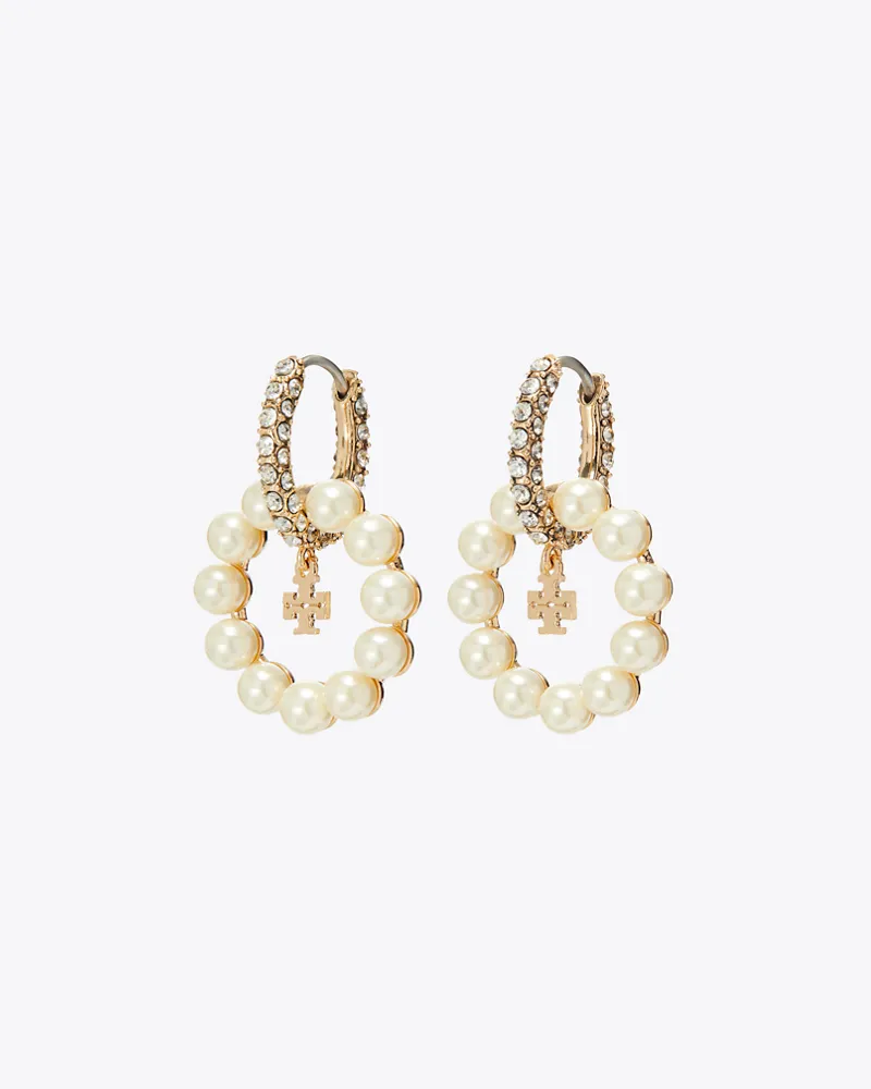 Tory Burch Damen Moondance Perlencreolen Pearl