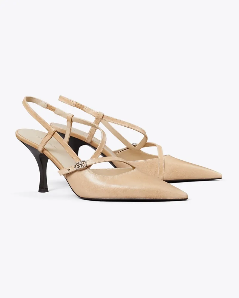 Tory Burch Damen Pumps mit Doppel-T und Schnalle Sand