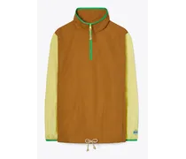 Colorblock Nylon Half-Zip Jacket