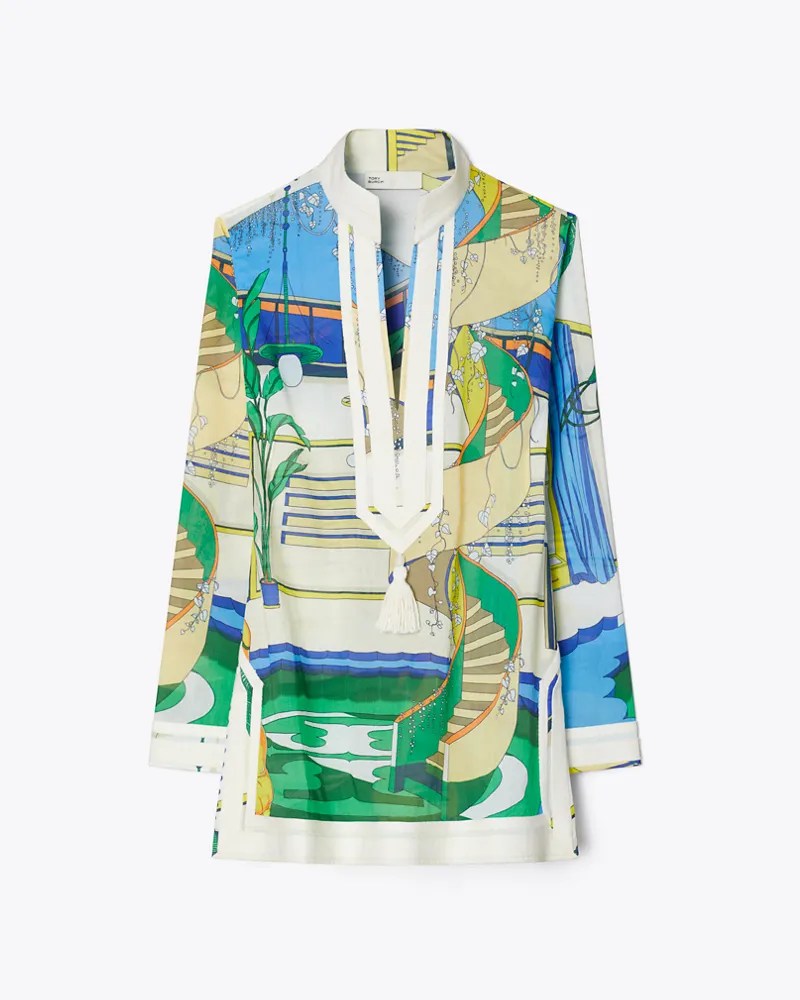 Tory Burch Damen Bedruckte Tory Tunika The