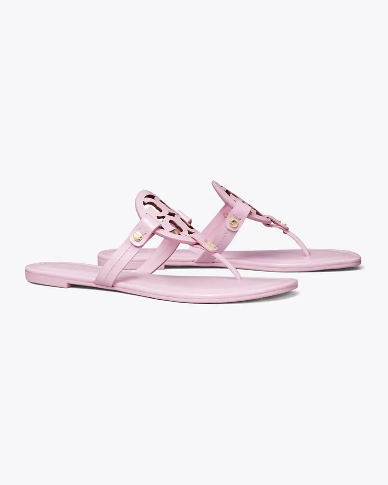 Tory Burch Damen Miller Sandale aus Lackleder in Pink Petunia