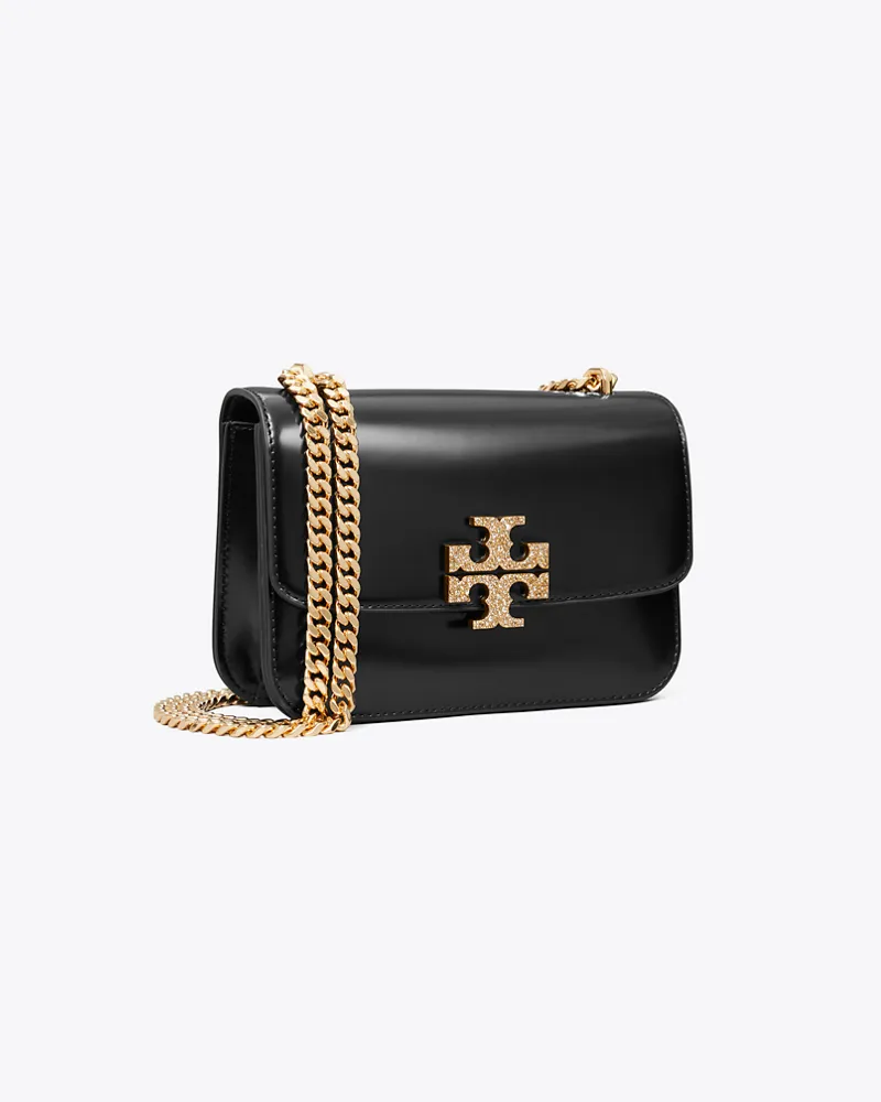 Tory Burch Damen Kleine Eleanor Pavé-Schultertasche Black