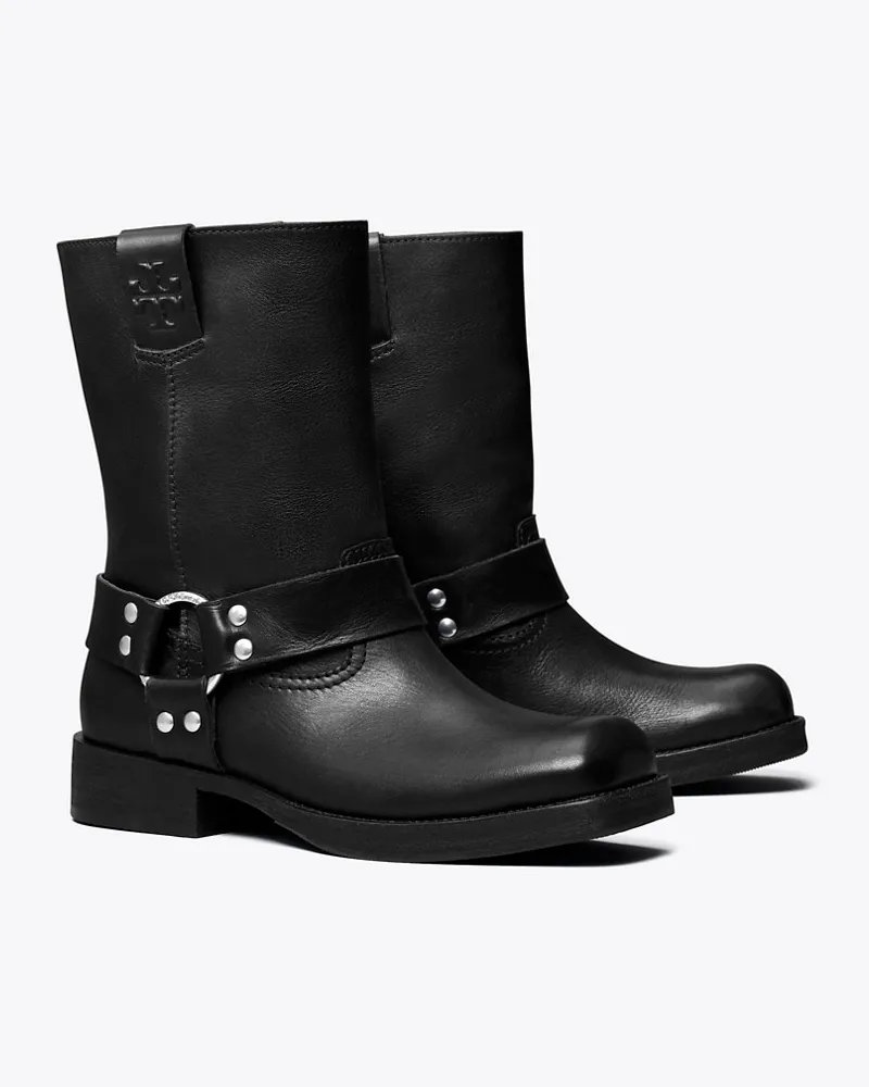 Tory Burch Damen Double T Moto Boot Perfect