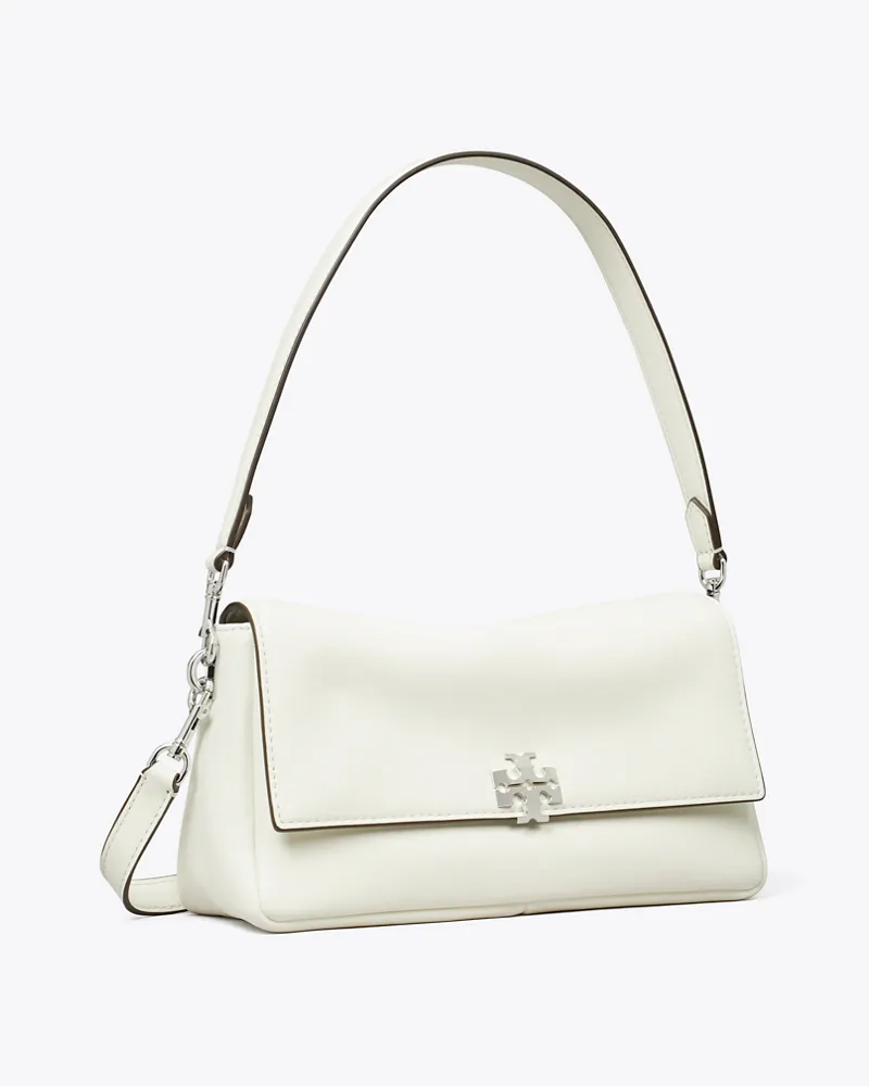 Tory Burch Damen Kleine Charlie Schultertasche Bianco