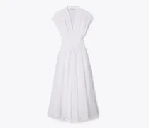 Damen Leinenkleid mit V-Ausschnitt