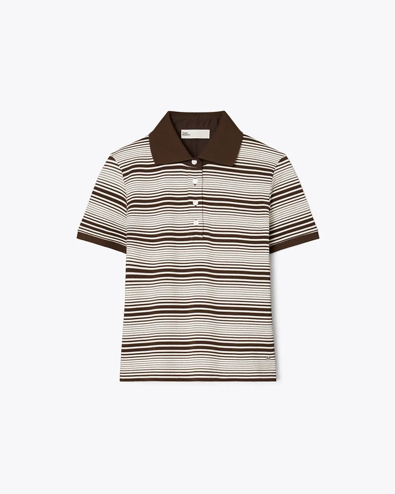 Tory Burch Little Grumps Poloshirt aus Baumwolle Chocolate