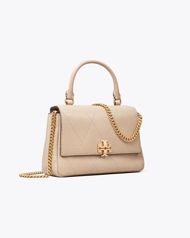 Tory Burch Gesteppte Mini Charlie Crossbody Bag mit Tragegriff oben Soft