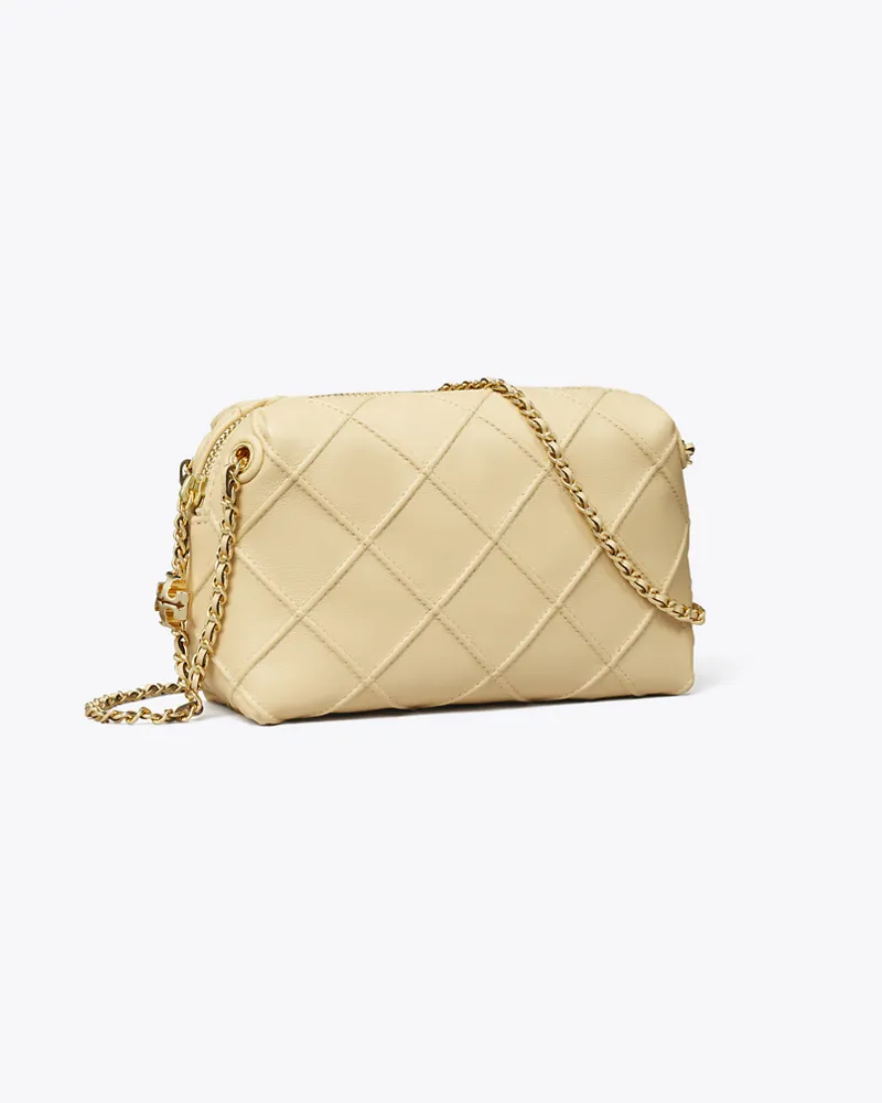 Tory Burch Damen Weiche Fleming Crossbody Bag Vanilla