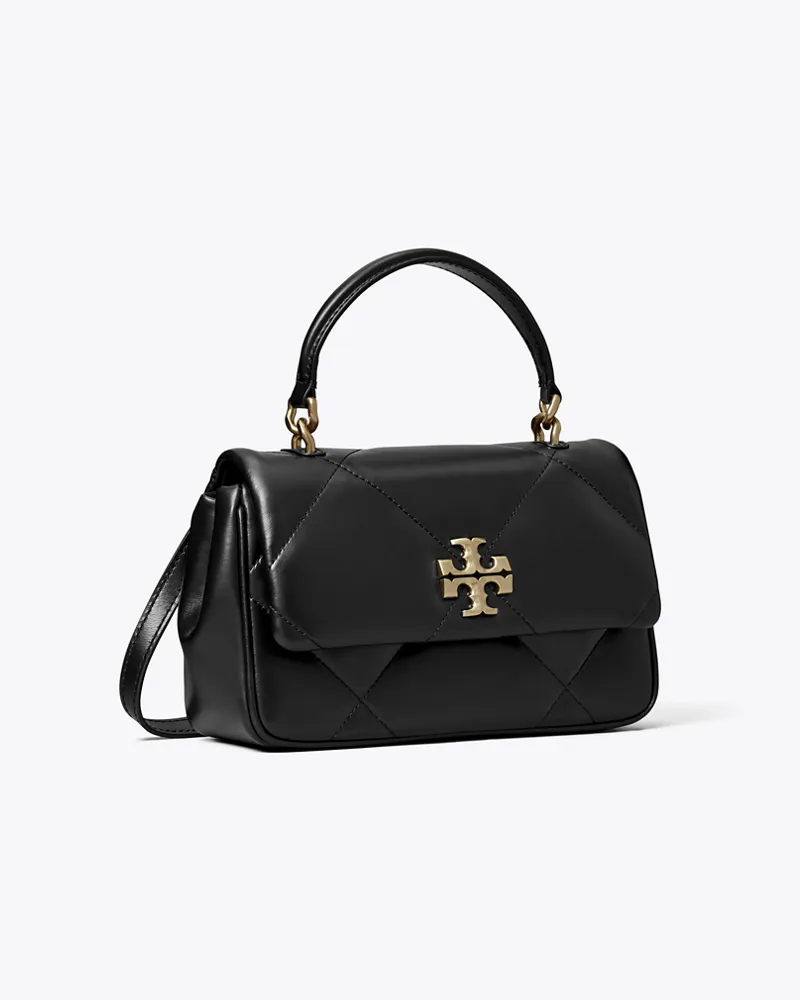 Tory Burch Damen Kira Tasche mit Rautensteppung und Tragegriff oben Black