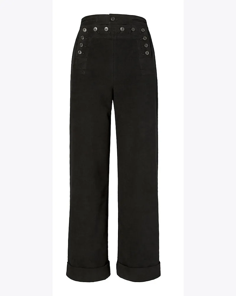 Tory Burch Seemannshose Aus Moleskin Black